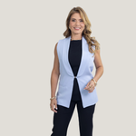 Colete Alongado Valentina Azul
