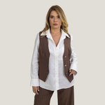 Camisa Lora Linho Off White