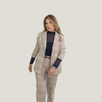 Blazer Noren Xadrez Areia