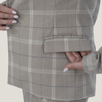 Blazer Noren Xadrez Areia