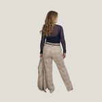 Calça Noren Xadrez Areia