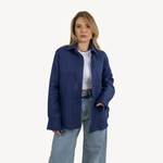Camisa Lora Linho Azul Marinho 