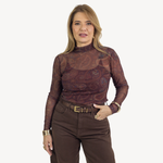 Blusa Tule Estampada Sasha