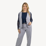 Blusa Manga Tule Azul Marinho Camila 