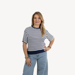 Blusa Helena  Azul Marinho