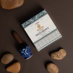 Kit Incensário Indiano Cascata Azul e Incenso Sálvia Branca
