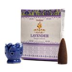 Kit Incensário Indiano Cascata Azul e Incenso Lavanda