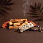Kit Bastão de Sálvia Branca e Lascas de Palo Santo