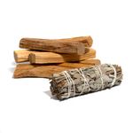 Kit Bastão de Sálvia Branca e Lascas de Palo Santo