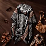 Poncho Peruano Tradicional de Lã