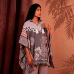 Poncho Peruano Tradicional de Lã