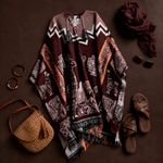 Poncho Peruano Tradicional de Lã