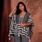 Poncho Peruano Tradicional de Lã