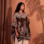 Poncho Peruano Tradicional de Lã
