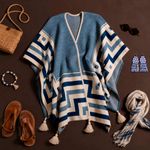 Poncho Peruano Tradicional de Lã