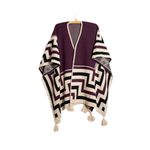 Poncho Peruano Tradicional de Lã com Tassel