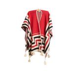 Poncho Peruano Tradicional de Lã com Tassel