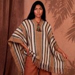 Poncho Peruano Tradicional de Lã