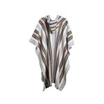 Poncho Peruano Tradicional de Lã com Capuz