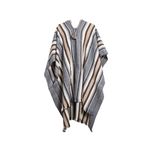 Poncho Peruano Tradicional de Lã com Capuz