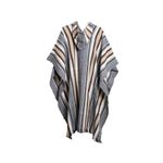Poncho Peruano Tradicional de Lã com Capuz
