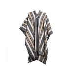 Poncho Peruano Tradicional de Lã com Capuz
