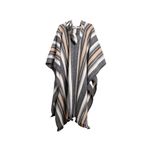 Poncho Peruano Tradicional de Lã com Capuz