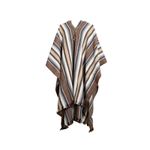 Poncho Peruano Tradicional de Lã com Capuz