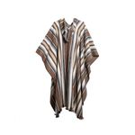 Poncho Peruano Tradicional de Lã com Capuz