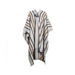 Poncho Peruano Tradicional de Lã com Capuz