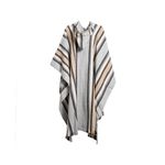 Poncho Peruano Tradicional de Lã com Capuz