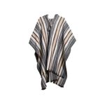 Poncho Peruano Tradicional de Lã com Capuz