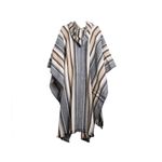 Poncho Peruano Tradicional de Lã com Capuz