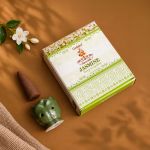 Kit Incensário Indiano Cascata Verde e Incenso Jasmim