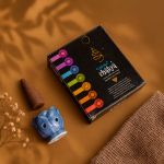 Kit Incensário Indiano Cascata Azul e Incenso Chakra