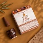 Kit Incensário Indiano Cascata Marrom e Incenso Mirra