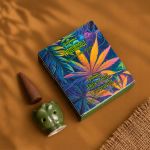 Kit Incensário Indiano Cascata Verde e Incenso Psychedelic Cannabis