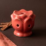 Incensário Indiano Cascata de Porcelana | Cor Vermelho