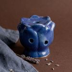Incensário Indiano Cascata de Porcelana | Cor Azul