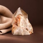 Ponta Cristal Quartzo Fumê em Drusa Cristal de Quartzo