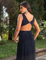 Vestido Longo Azul Marinho Matilde