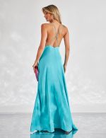 Vestido Longo Tiffany em Cetim Chloe