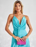 Vestido Longo Tiffany em Cetim Chloe