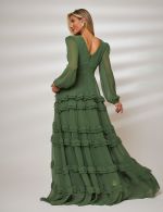 Vestido Longo Verde Oliva Larissa