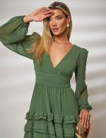 Vestido Longo Verde Oliva Larissa