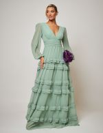 Vestido Longo Verde Sage Larissa