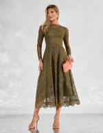 Vestido Midi Verde Oliva Gabriela