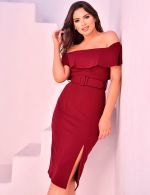 Vestido Midi Marsala Verônica
