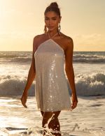 Vestido Curto em Paete Branco Rita