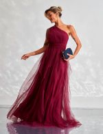Vestido Longo Marsala em Tule Lizzi